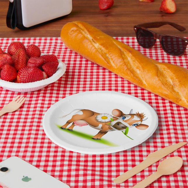 Plato De Papel Jersey Cow (Subido por el creador)