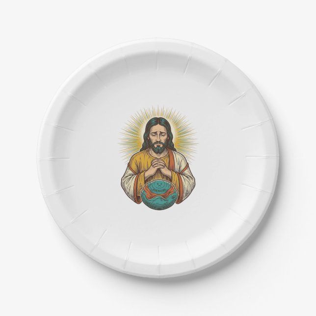 Plato De Papel Jesús decepcionado Bola de ejercicio desinflada Fr (Anverso)