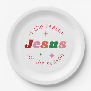 Plato De Papel Jesús es la razón por la que feriado de Navidades