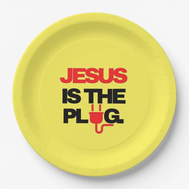 Plato De Papel Jesus is the Plug Plate (Anverso)