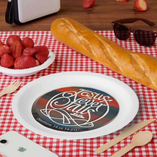 Plato De Papel JESUS Nunca falla (Picnic)