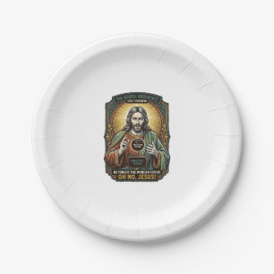 Plato De Papel Jesús Pantalla Negra Cubierta de Cámara Web Olvida