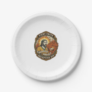 Plato De Papel Jesús Quemando Boca Súper Picante Dip de Fiesta Hu