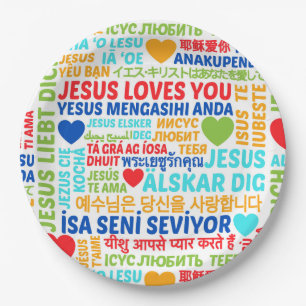 Plato De Papel Jesús Te Ama Idiomas