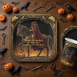 Plato De Papel Jinete sin Cabeza Sleepy Hollow Atrévete a Cruzar