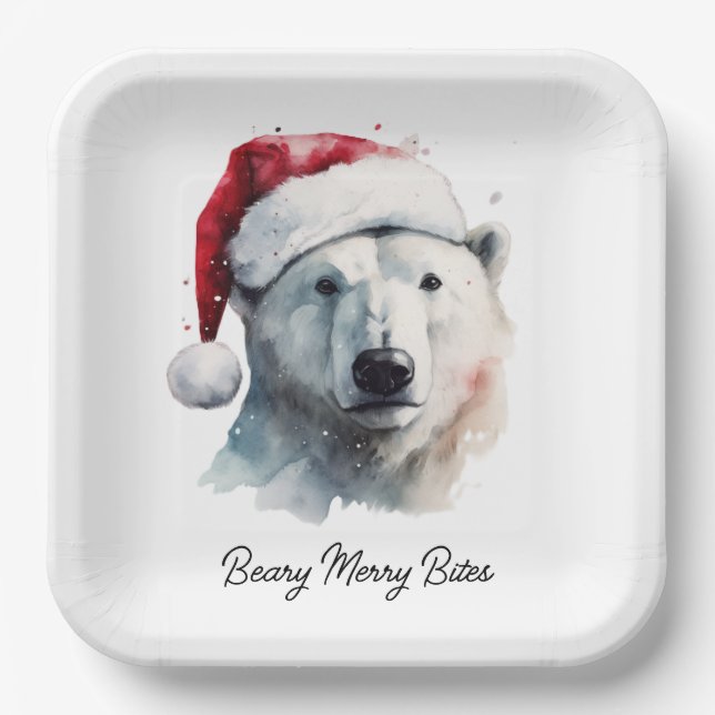 Plato De Papel Jingle Bear Joy, personalizado (Anverso)