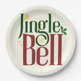 Plato De Papel Jingle Bell
