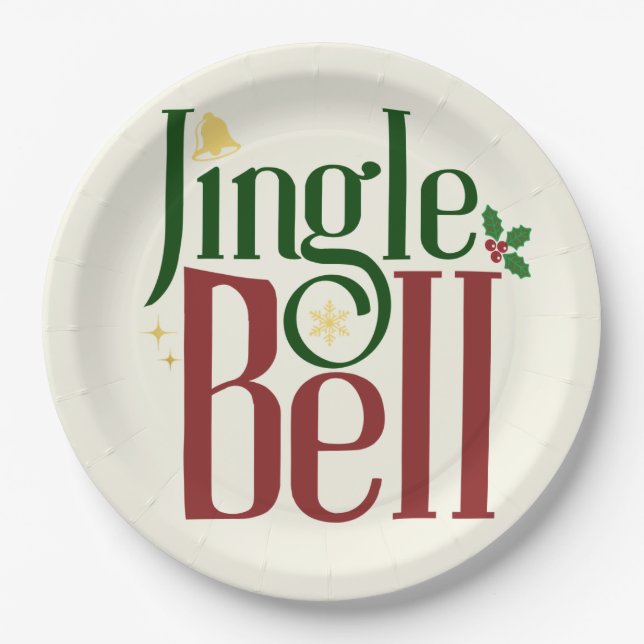 Plato De Papel Jingle Bell (Anverso)
