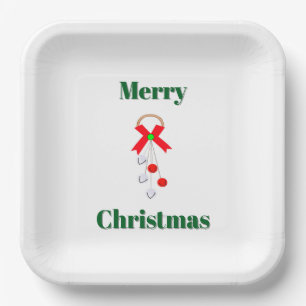 Plato de Papel Jingle Bells