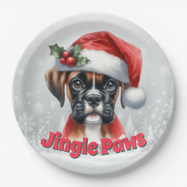 Plato De Papel Jingle Paws y Boxer Dog Joy