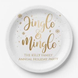 Plato De Papel Jingle y Mingle Holiday Napkins