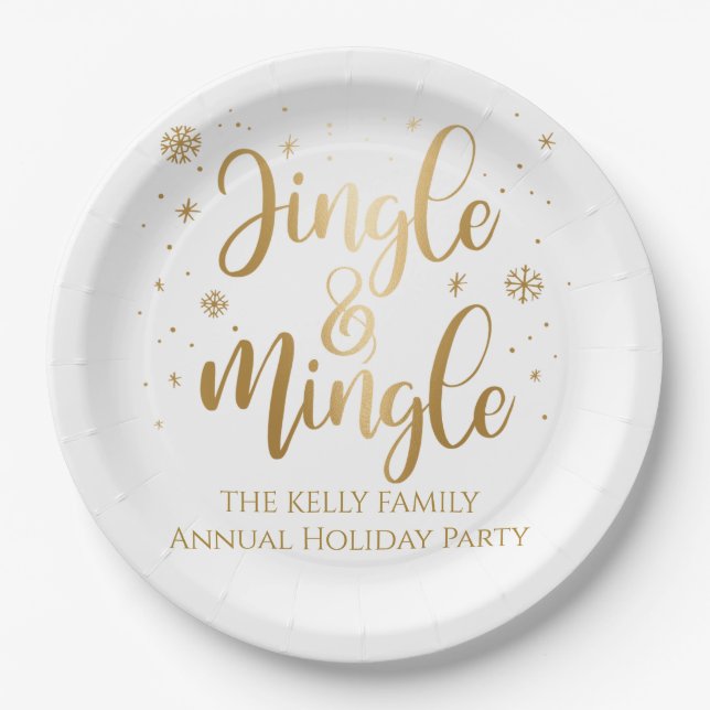 Plato De Papel Jingle y Mingle Holiday Napkins (Anverso)