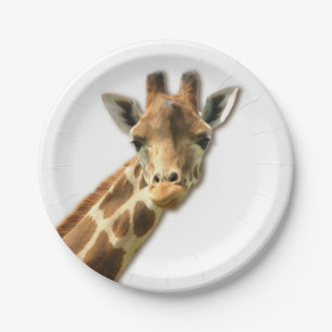 Plato De Papel Jirafa linda