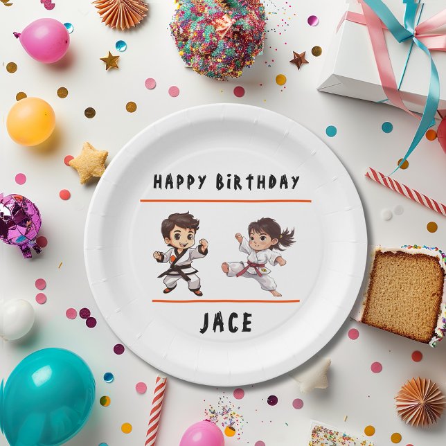 Plato De Papel Jiu Jitsu Champ Birthday Party (Subido por el creador)
