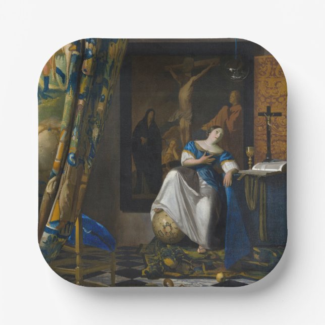 Plato De Papel Johannes Vermeer - Alegoría de la fe (Anverso)