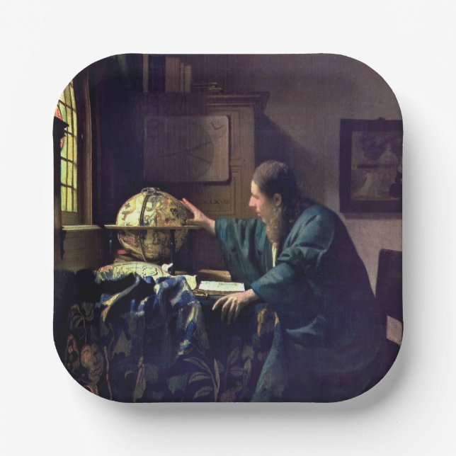 Plato De Papel Johannes Vermeer - El astrónomo (Anverso)