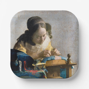 Plato De Papel Johannes Vermeer - El Lacemaker