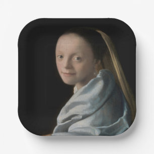 Plato De Papel Johannes Vermeer - Estudio de una joven mujer