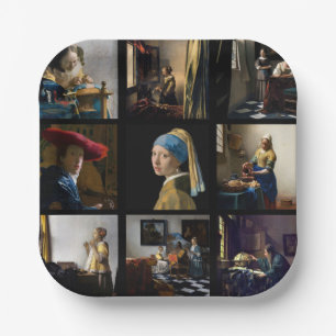 Plato De Papel Johannes Vermeer - Masterpieces Grid
