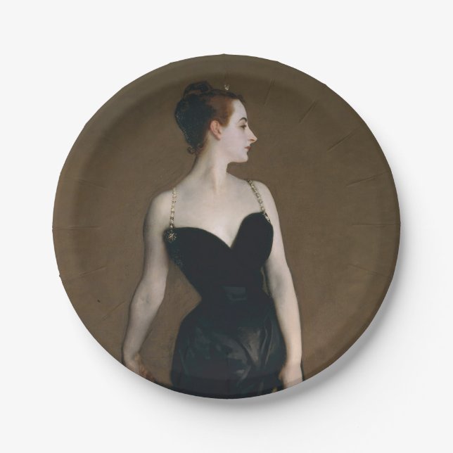 Plato De Papel John Singer Sargent Madame X Classic Retrato (Anverso)