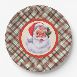 Plato De Papel Jolly Santa Claus Navidades Fiesta