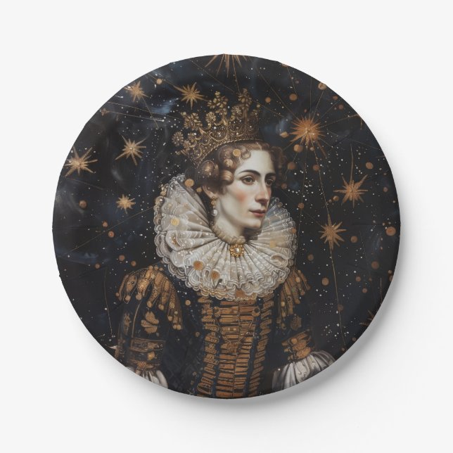 Plato De Papel Josefina de la Corona - Placas de papel redondo (Anverso)