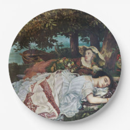 Plato De Papel Jóvenes damas a orillas del Sena (verano)