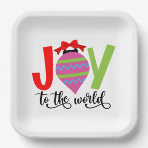 Plato De Papel Joy to the World Navidades Song