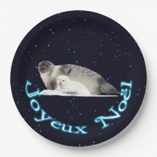 Plato De Papel Joyeux Noё l - Sello de anillo