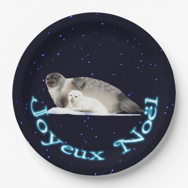 Plato De Papel Joyeux Noё l - Sello de anillo (Anverso)