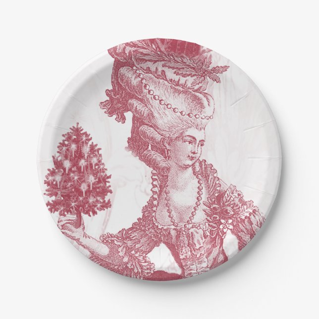 Plato De Papel Joyeux Noel Marie Antoinette french (Anverso)