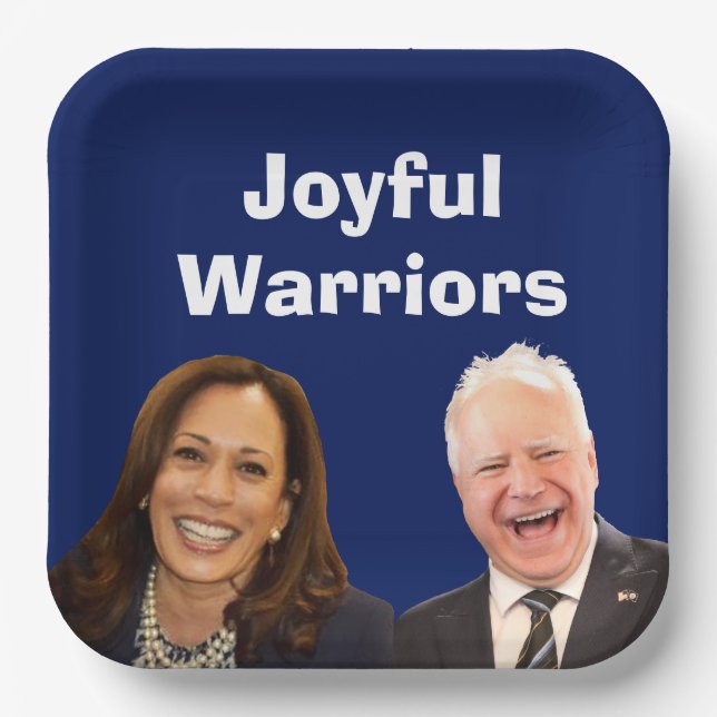 Plato De Papel Joyful Warriors Harris y Walz (Anverso)