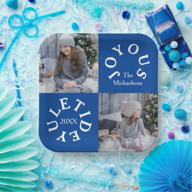 Plato De Papel Joyous Yuletide 2 Photo (Fiesta)