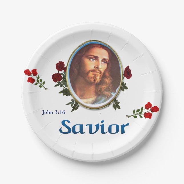 Plato De Papel Juan 3:16 (Anverso)