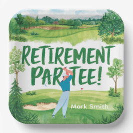 Plato De Papel Jubilación de golf