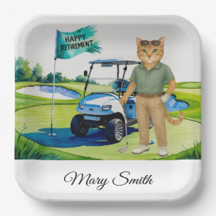 Plato De Papel Jubilación de Golf temática para los amantes del g