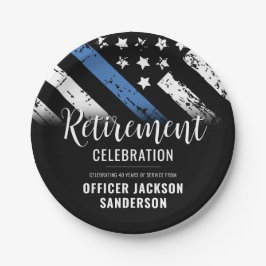 Plato De Papel Jubilación de la policía Aplicación de la ley de l