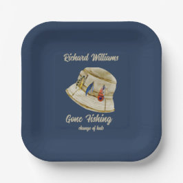 Plato De Papel Jubilación: Gorra de pescadores retirados