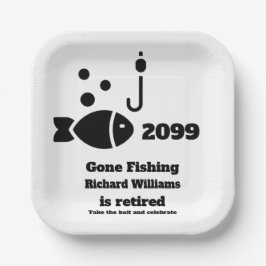 Plato De Papel Jubilación Minimalista moderna de la pesca abandon