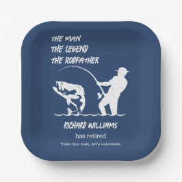 Plato De Papel Jubilación pescando peces gordos