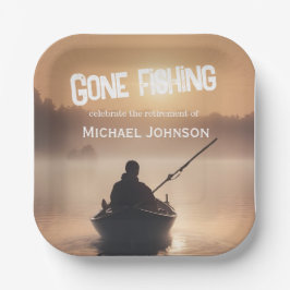 Plato De Papel Jubilación Pesquera Desaparecido Sunrise Retirada 