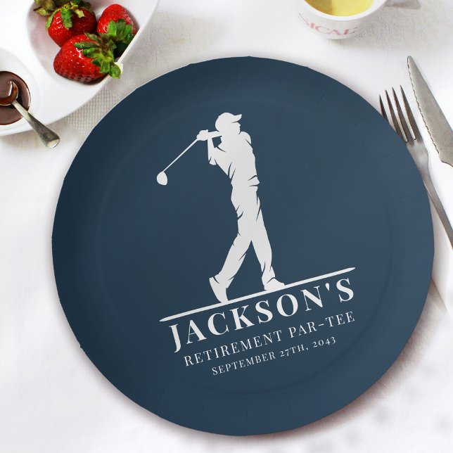 Plato De Papel Jubilación temática de golf naval Par-tee (Subido por el creador)
