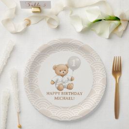 Plato De Papel  "Judo Bear’s First Belt" – 1st Birthday