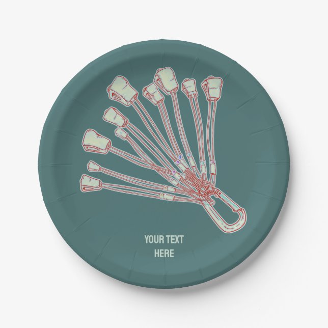 Plato De Papel Juego de alambres de escalada en roca (Anverso)