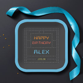 Plato De Papel Juego de Arcade Retro Niños Fiesta de cumpleaños