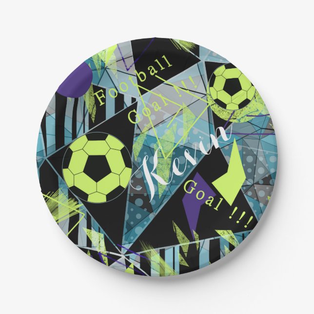 Plato De Papel juego de balón de fútbol (Anverso)