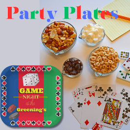 Plato De Papel Juego de cartas de la noche juegos de mesa de póke