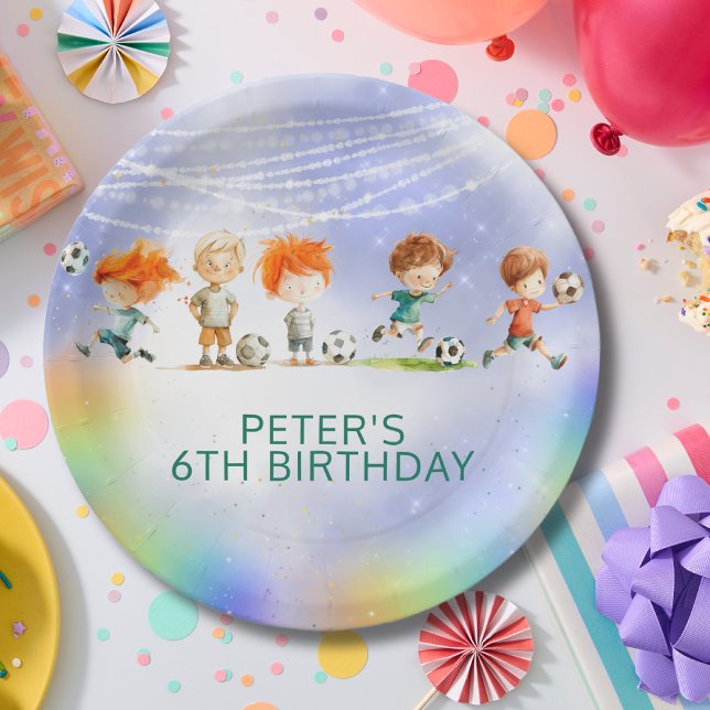 Plato De Papel Juego de cumpleaños del fútbol mágico (Subido por el creador)