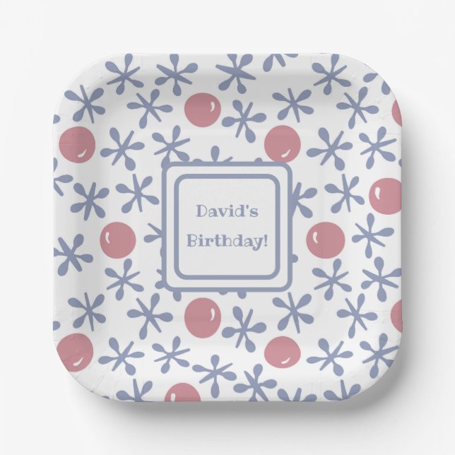 Plato De Papel Juego de Jotas divertidas para niños Cumpleaños (Anverso)