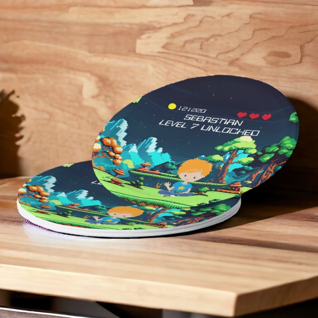 Plato De Papel Juego de Novedad divertida para ordenador Fiesta d (Fun Novelty Computer Game Birthday Party Paper Plates from Ricaso. Add age and name. easy to create)